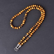 2025新款泰国佛牌链 天然黄虎眼六字真言佛牌链子 佛牌挂链 男女款Thai Buddha Brand Chain Natural Yellow Tiger Eye Six Character Man