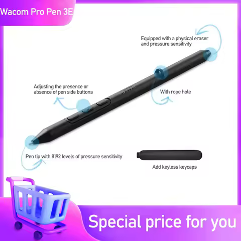 Wacom Pro Pen 3E Digital Pen ACP501E00DZ 8192 Levels Pressure for Intuos Pro Cintiq Pro Tablets