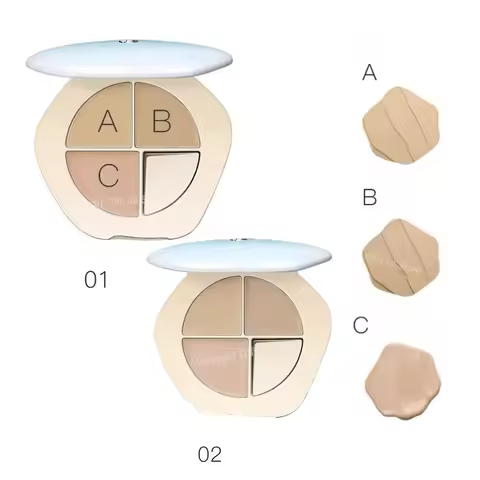 TIMAGE Tri-Color Concealer Palette Facial Concealer Covers Spots Acne Dark Circles Creamy texture Mo