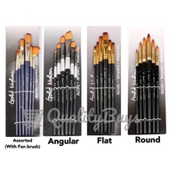 Giorgione 6pcs Angular / Round / Flat / Assorted Nylon Artist Brush Set Paint Brush Set