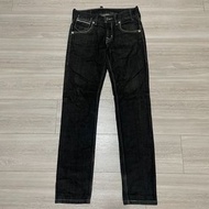 Levi's levis SQ519-0041 519 W31 L34 黑色單寧原色窄低腰牛仔褲 522 504 511