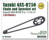 DE12026 Chain and Sprocket set for Suzuki GSX-R750 (Hasegawa
