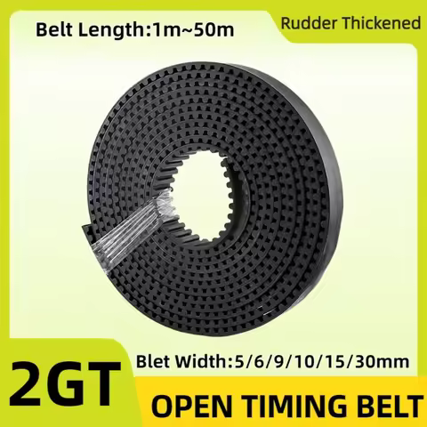 2GT Rubber Open Belt Belt Width 1m~50m GT2 Synchronous Belt Width 5 6 9 10 15 30mm 3D Printer GT2 Ru
