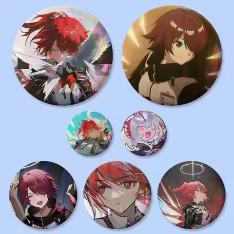 1pc Arknights Game Exusiai Badges 25 32 44 58 75 Mm Round Cosplay Pin Bag Decor Fans Collect Friends