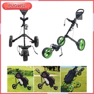 [pugwsl] Golf Push Trolley, 3 Wheel Golf Bag Carrier Cart, Trolley, Professional Storage Holder, Fol