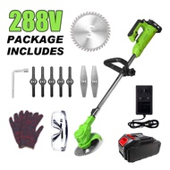 【buy 1 get 1free】German Technology 288V Mesin rumput Bateri Cordless Grass Cutter Electric Lawn Mowe