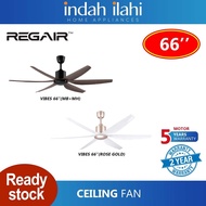 Regair Vibes 66” Ceiling Fan DC Motor Vibes 66-MBMH (Mattblack Mahogany) Vibes 66-RG (Rose Gold)