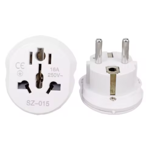 16A Universal EU Travel Adapter Euro Converter UK US AU to EU AC Power Socket Plug Travel Charger Ad