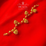 DW & Co. Jewellery Emas Bangkok Korea 24K Gold Plated Bracelet Gelang Tangan Love Clip (2cm)