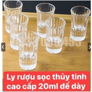 [SET OF 6 BEAUTIFUL WINE GLASS] SET of 06 SHOT STRIPED WINE GLASS 20ML shot glass wine glass