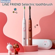 Philips Electric Toothbrush hx6801 Couple Set LINEFRIENDS Fully Automatic Female Brown Bear Gift