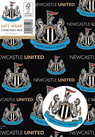 DANILO PROMOTIONS LIMITED Newcastle United FC Wrapping Paper 2 Sheets 2 Tags, Newcastle United Footb