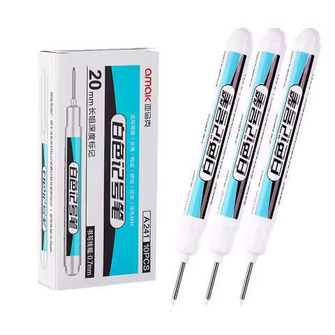 10pcs White Marker Set Oily Fine Tip Courier Waterproof Non-Fading Greeting Card Tire Glass Highligh