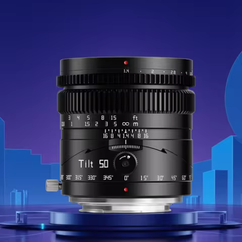 TTArtisan Tilt 50mm F1.4 MF Full Frame Camera Lens for Studio Photography Compatible with Sony E Nik