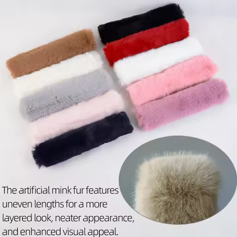 New winter Imitation mink down furry bag Handles Cover sable fur Fastener Faux marten rabbit ermine 