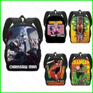 GC4 Chainsaw Man Backpack Stationery Student Kids Large Capacity Breathable Waterproof 3D Denji Scho