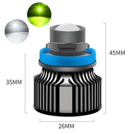 2PCS LED Car Fog Lamps – H8/H9/H11/H16/9006 HB4 Mini Laser Projector White & Yellow ideed