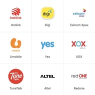 TOPUP RELOAD Digi, Maxis, Celcom, U Mobile, XOX, Tune, Altel, redONE, Hello, YES 4G