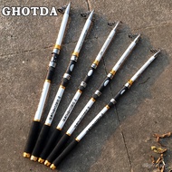 【Hot sale】GHOTDA Telescopic Sea Fishing Rod Hard Spinning Fishing Rod Fishing Pole 2.1M -3.6M