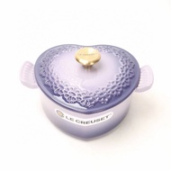 Le Creuset Heart shaped pan Lace embossed black enamel cast iron pan 20cm