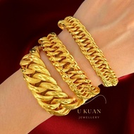 UK Vietnam Premium Emas Gelang Coco Lipan 1.2cm 1.5cm 2.0cm 3.0cm lebar / Gelang Tangan Adiraa / Bra