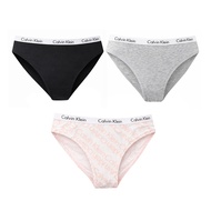 Calvin Klein | CK Calvin Klein Carousel Cotton Stretch 3 แพค บกน กางเกงชนในสตร สดำ/เทา/พช พรอมตวอกษร