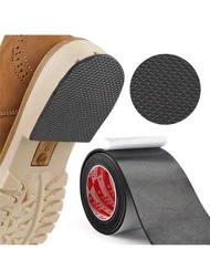 1片網紋圖案防磨防噪鞋底貼,高跟鞋磨聲墊,防滑鞋底貼,自粘鞋孔修補貼