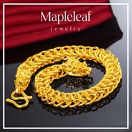 gold 916 original malaysia loong domineering bracelet European and American style accessories men's 