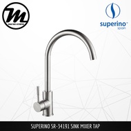 SUPERINO SR34191 Kitchen Sink Faucet Stainless Steel SUS 304 Pillar Mixer Tap