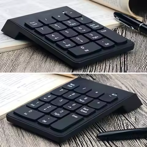 2.4G Wireless Keyboard Mini Digital Number Keypad for Accounting Finance 18 Keys Mini Numeric Smart 
