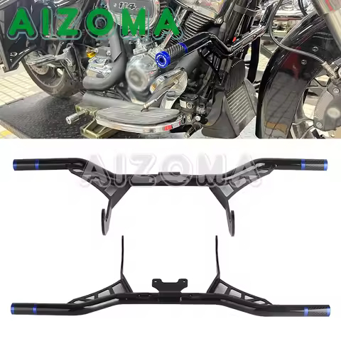 Front Bumper Crash Engine Guard Bar For Harley CVO Street Glide Road King Electra Glide Freewheeler 