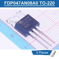 2ชิ้น FDP047AN 08A0 TO220 FDPO47AN ทรานซิสเตอร์มอสเฟทเป็นแบบ FDP047AN08A0 80A/75V N-Channel ของแท้