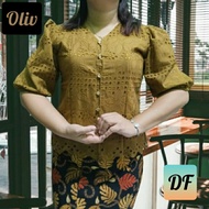 ATASAN BLUS KATUN KANCING HIDUP/baju wanita gereja