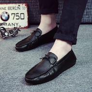 Spring Peas Shoes Men Casual Leather Shoes Social Guy Lazy Shoes Slip-On Men's Shoes Shoes Men