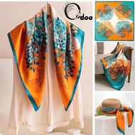 HIGH QUALITY 90x90cm square silk scarf with box - head turban - 90x90 cm scarf, ODOO crow's beak ban
