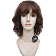 Hot Wig Human Hair Sebahu Curly Wig Rambut Asli Ella Hhaimee33 Dark