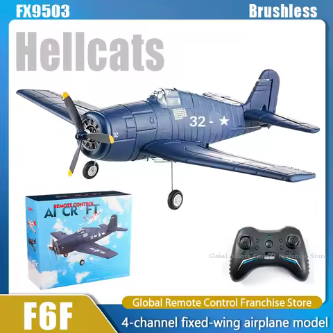 Hellcat FX9503 F6F RC Plane Fighter RC Airplane 4CH Brushless EPP Fixed Wing 360° Stunt Rolling Rc B