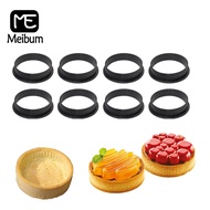 Meibum Plastic Perforated Tart Ring Suit French Dessert Mould Egg Tart Mold Fruit Cake Cookies Decorating Kitchen Baking