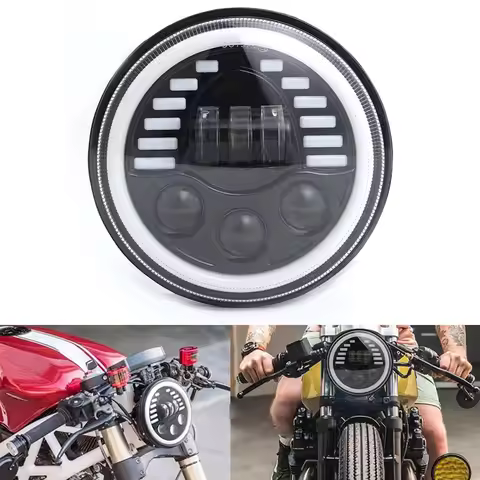7 Inch Motorcycle Accessories LED Headlight Universal Fit For Harley Touring Road King Yamaha models
