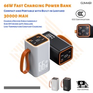 【CCC Certified】66W Power Bank 30000mah Portable  Mini Power Bank Fast Charging Bidirectional Output 