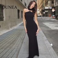 DUNEA Women's turtleneck sleeveless split dress