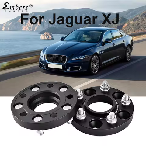 Embers For Jaguar XJ PCD 5X108 CB 63.4mm M12X1.5 Wheel Spacers Black Forged Aluminum Hub Adapter 1 P