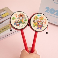 Rattle Baby Musical Toys Early Education Toddler Cartoon Wave Drum Traditional Toys Plastic Wave Dru