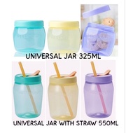 TUPPERWARE UNIVERSAL JAR 325ML /550Ml WITH STRAW (readystock)