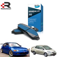 BENDIX REAR BRAKE PADS HONDA CIVIC SR4 SO4 1992-2000 CITY SEL TMO 2003-2013 GENERAL CT  (DB1163GCT)