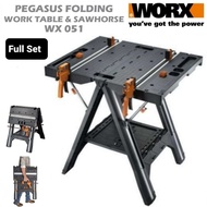 WORX WX051 / WX-051 / WX 051 Pegasus Folding Work Table & Sawhorse with Quick Clamps