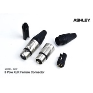 Jack XLR Female Ashley XL3F 3Pin Original Jack XLR ASHLEY XL-3F Jack Canon Ashley Jack Ashley Jack A
