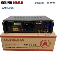 เครื่องแอมป์ขยายเสียง SOUNDMILAN AV-3329 รองรับ USB SD MMC CARD ไฟล์ MP3 ได้