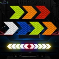 10Pcs Waterproof Bicycle Motorcycle Accessories / Creative Colorful Night Anti-collision Decals / Self-adhesive Strong Car Reflective Tape / Arrow Shaped Auto Reflective Stickers