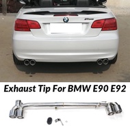 Car Exhaust Tip For BMW E90 E92 318i 320i 325i Stainless Steel Exhaust Pipe Quad Muffler Tip Tailpip